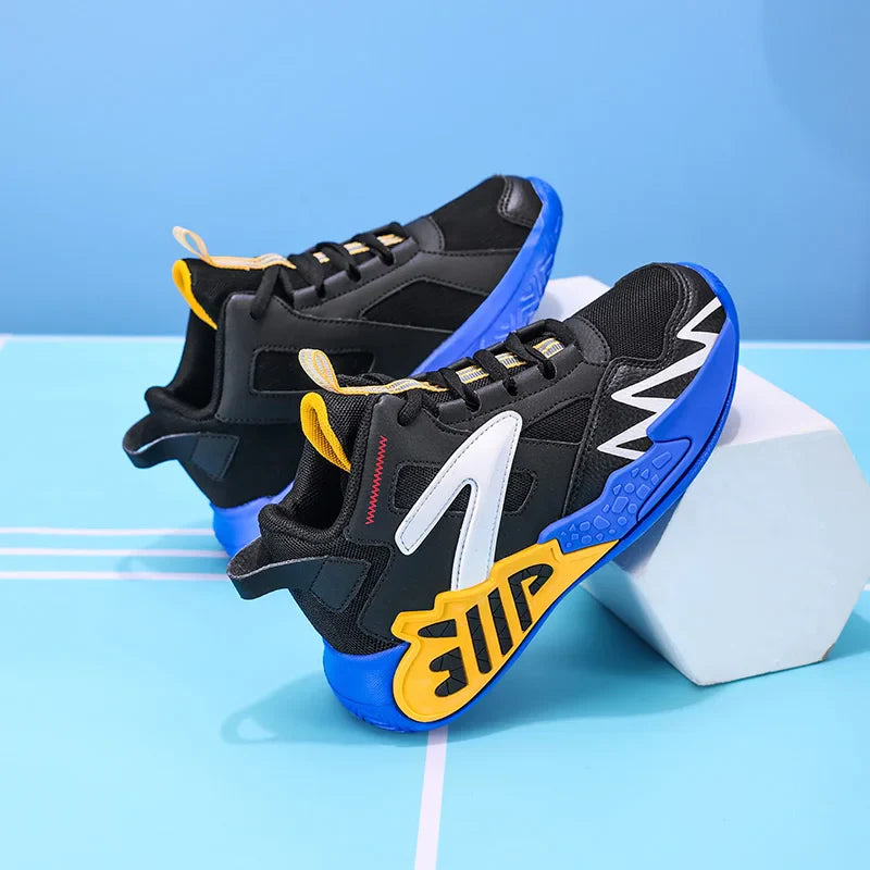 A pair of children's four-season mesh high-top basketball shoes, wear-resistant basketball shoes, sizes 33-40,HL-999