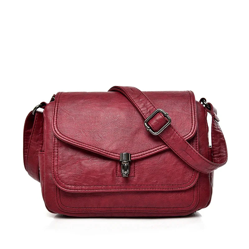 Vintage Soft Leather Femmels' Shoulder Bags Luxury Handbags Women's Packet New Designer Small Crossbody Bag 2024 Sac a Femme