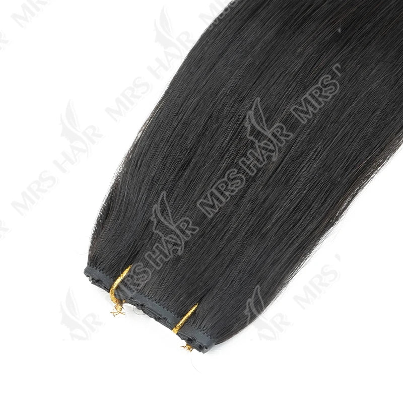 Invisible Hole Flat Pu Tape Human Hair Twin Tabs 25cm Long Tape PU Weft Real Human Hair No Glue Microlink Application 40-50g