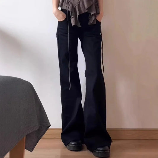 Low Waist Wide Leg Micro Flared Jeans