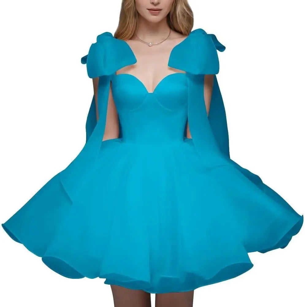 Short Wedding Dresses for Bride Organza Sweetheart 2026 Ball Gown for Women Puffy Homecoming Dresses Party Evening Dresses