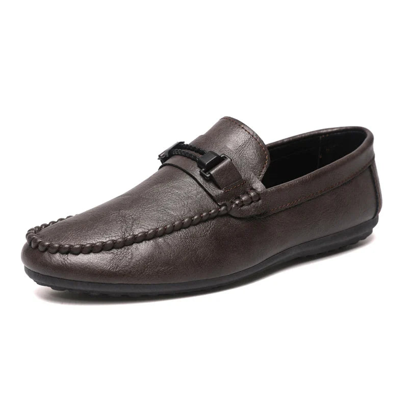 Trend White Loafers Man Big Size 46 Breathable Lightweight Men's Leather Shoes Comfortable Casual Shoes Men Driving Shoes