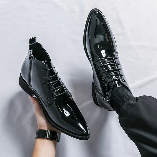 Classic Retro Dress Men's Monk Leather Shoes With Pointed Toe Buckle Business Office Wedding Soft Comfortable Men's Shoes