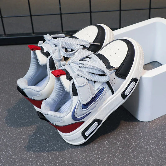 Lightweight Sneakers Breathable Running Shoes for Boys & Girls with Hook-and-loop Fastener Closure school kids basketball shoes