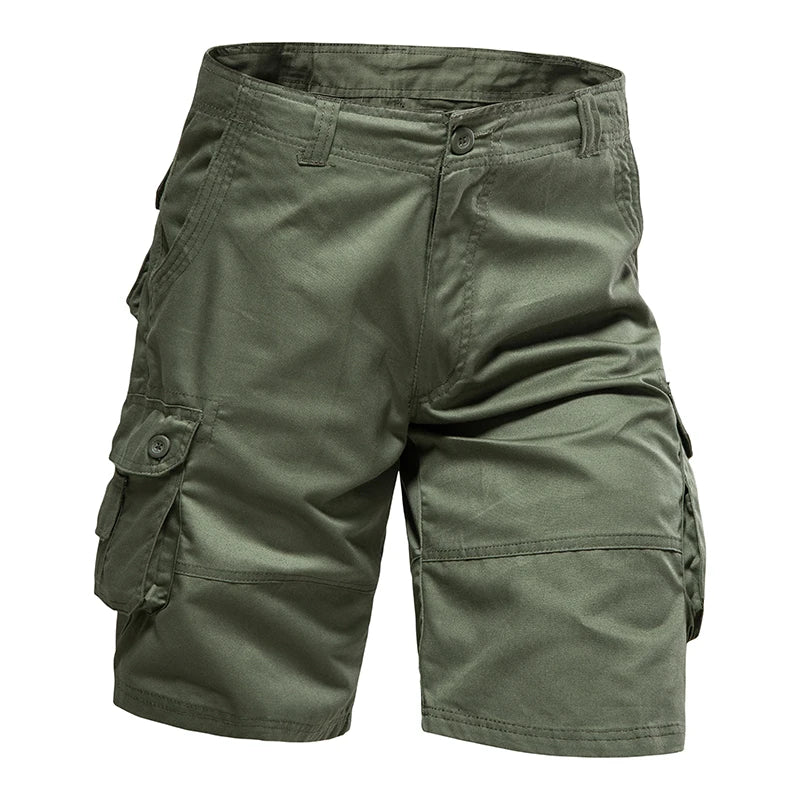 Men's Shorts Loose Large Size Multi-Pocket Overalls Summer Cotton Comfortable