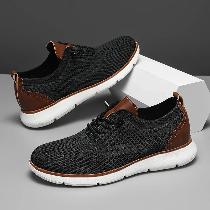 Large Size Comfortable Men's Shoes Light Fashion Casual Sports Shoes Breathable Flying Mesh Top Loafers