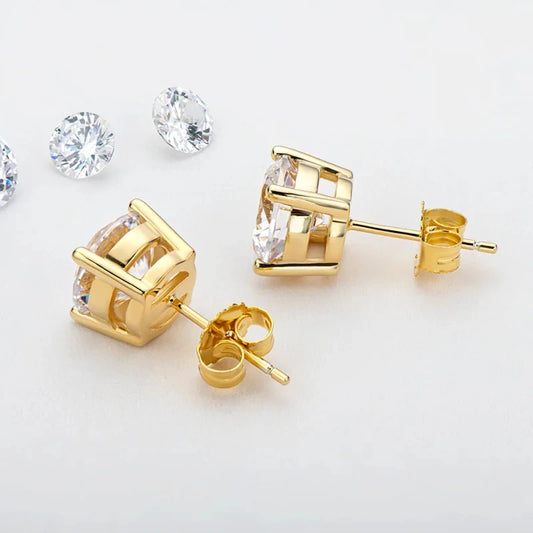 0.5-2ct Moissanite Diamond Stud Earrings for Women Original 925 Sterling Silver Lady's Moissanite Earring New 2026