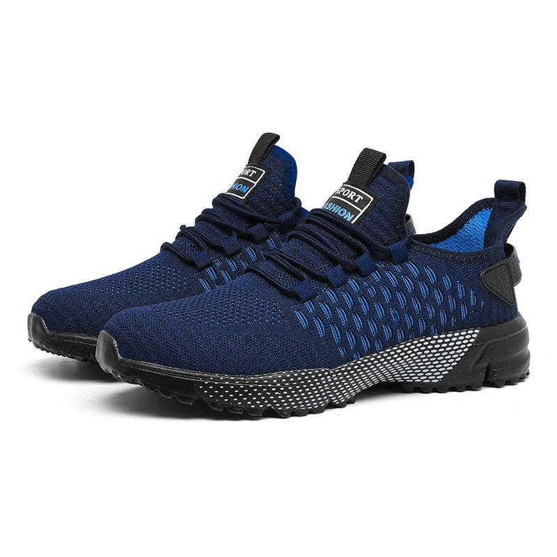 Men's Mesh Shoes Unique Grid Trend Design Breathable Comfortable Running Shoes Summer New Track Field Basketball Sports Shoes
