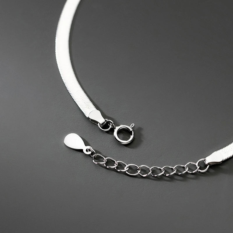 925 Sterling Silver Sparkling Snake Chain Bracelet Classic Simple Adjustable Bracelets For Women Party Fine Jewelry Gift