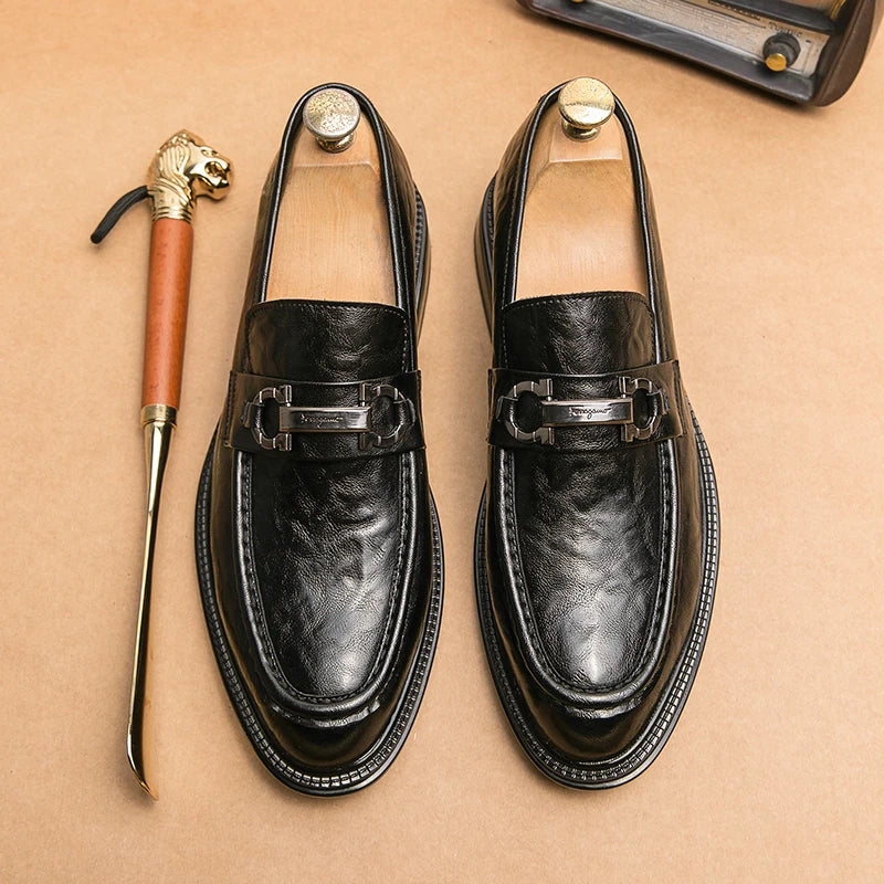 Classic Men's Dress Shoes Formal Oxford Leather Shoes For Men High Quality Casual Business Shoes Man Social Leather Loafer Male