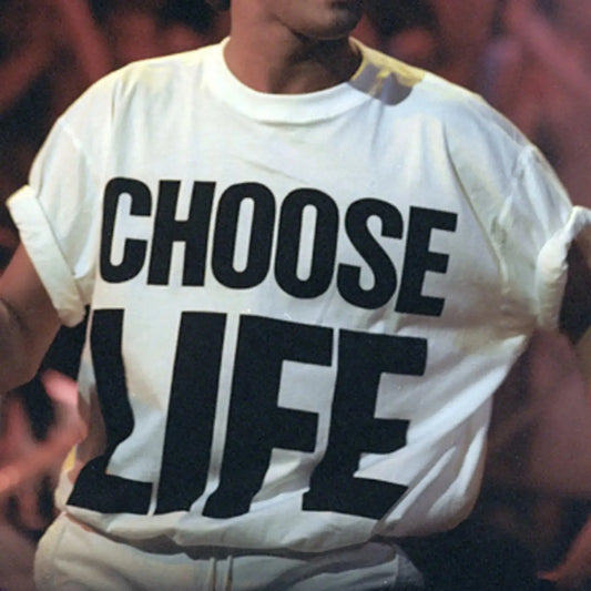 Retro 80's CHOOSE LIFE Wham George Michael Same Style Graphic Print T-Shirt Women Men Oversized Streetwear Cotton Summer New Tee