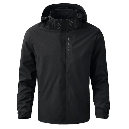 Men's Waterproof Rain Jacket Lightweight Outer Hooded Outdoor Raincoat Hiking Windproof Jacket Climbing Outdoor Jackets