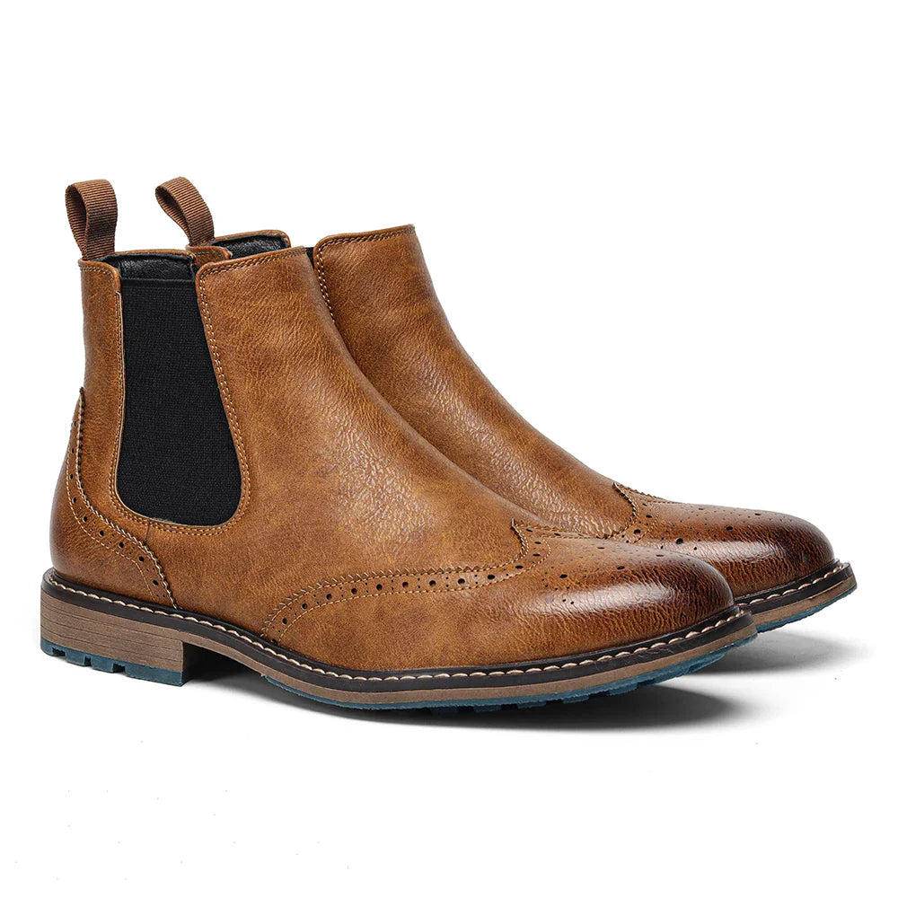 Size 8-13 Retro Men Boots 2025 Fashion Comfortable Spring Leather Boots