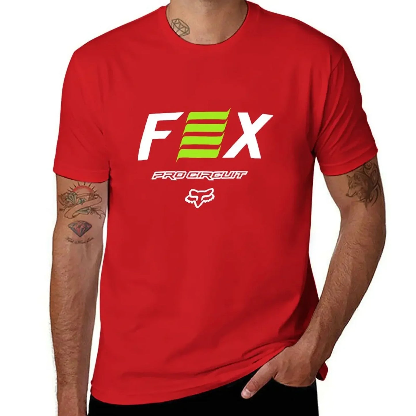 Fox-Clothing-Pro-Circuit-Short-Sleeve-Tech-Tee T-Shirt quick drying baggy shirts sublime anime shirts men