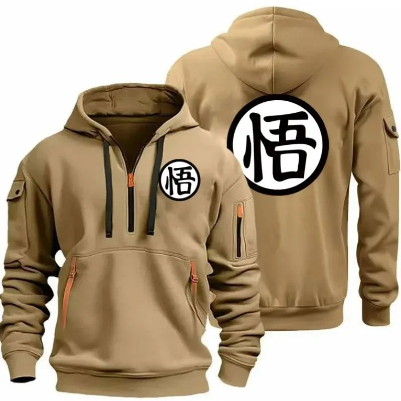 Anime cartoon Wukong printed fashionable hoodie, daily comfortable pullover, casual versatile sports shirt