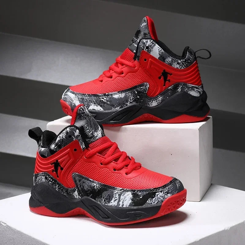 2025 Basketball Shoes for Kids Sneakers New Boys Brand Thick Sole Non-slip Children Sports Shoes Child Boy Basket Trainer Shoes