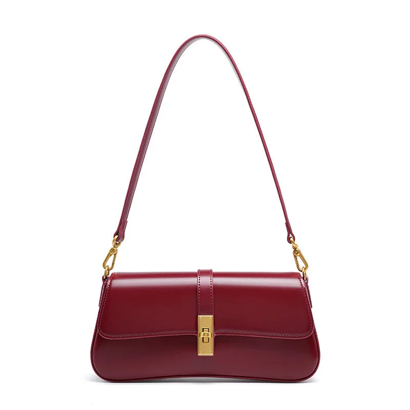 Women Genuine Leather Shoulder Bag Female Fashion Handbag Totes Small Underarm Bag Casual Daybag Mini Purse -KG1313