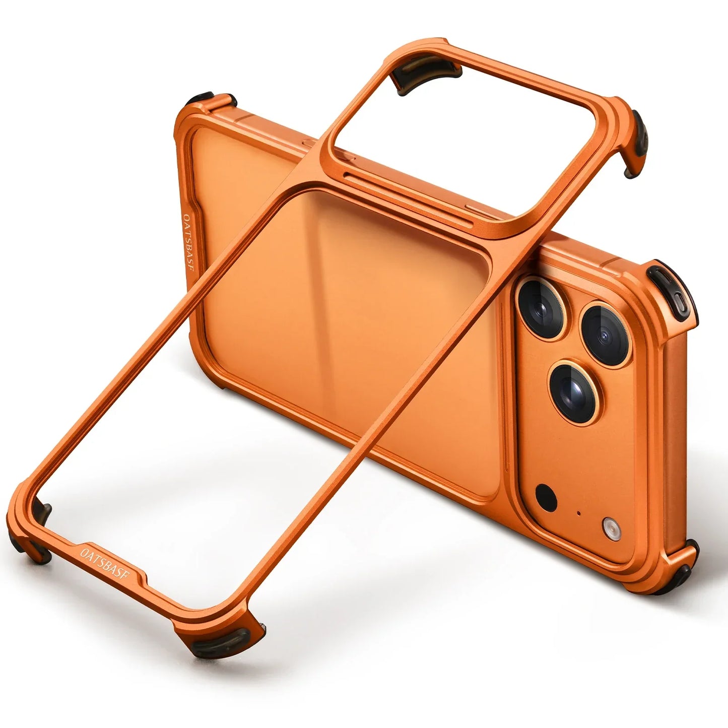 Metal Phone Case for iPhone 17 Pro Max /17Pro No Back Design Protective Cover Shockproof Bumper Compatible With MagSafe