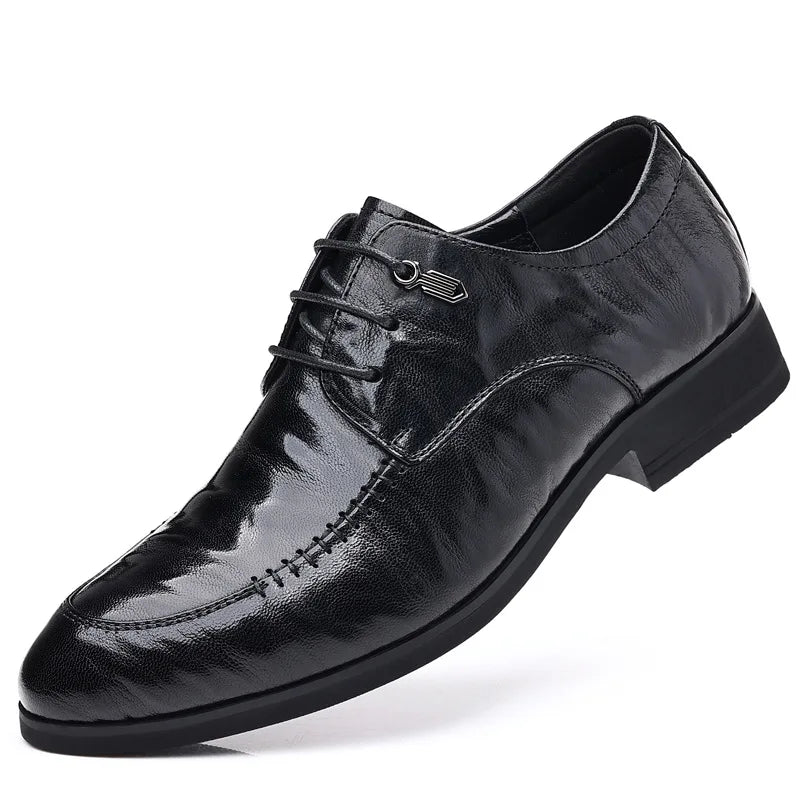 Spring Business Dress Men Leather Shoes Men British Top Sheepskin Shoes