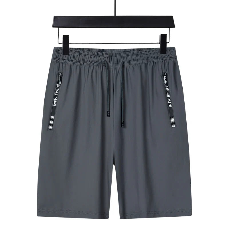 Summer Shorts Gym Fitness Men Plus Size Casual Shorts 6XL 7XL 8XL Big Size Shorts Men Ice Silk Stretchy Beach Shorts Breathable