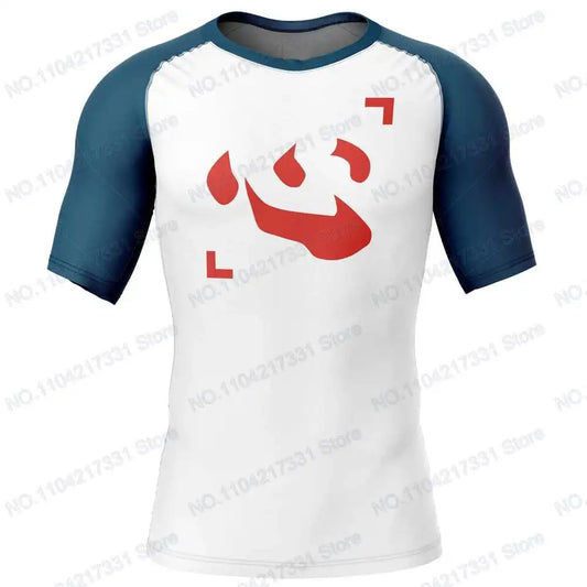 Hunter Cartoon Anime Rash Guards Surfing Jersey Beach Shirts Swimwear Diving Gym Shorts MMA BJJ Men Jiu Jitsu Fitness Sets