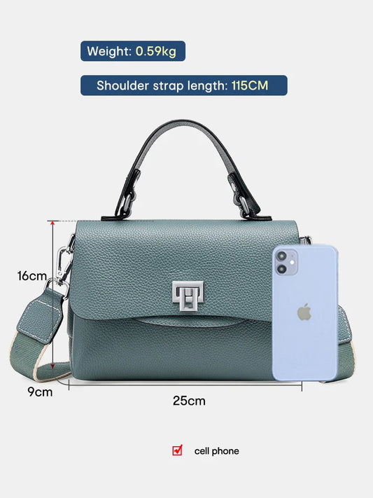 Women Genuine Leather Top-handle Bag Envelope Bags Luxury Designer Shoulder Handbag Ladies Elegant Crossbody For Ladies