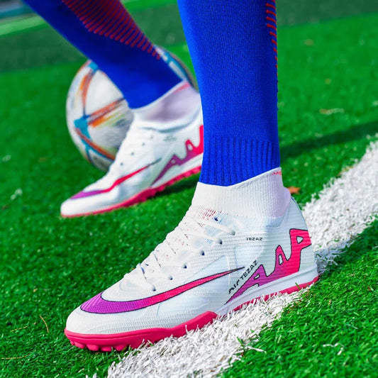 TF/FG Lightweight Ankle Football Boots Men's Football Shoes Outdoor Anti slip Grass Professional Training Tournament Sports Shoe