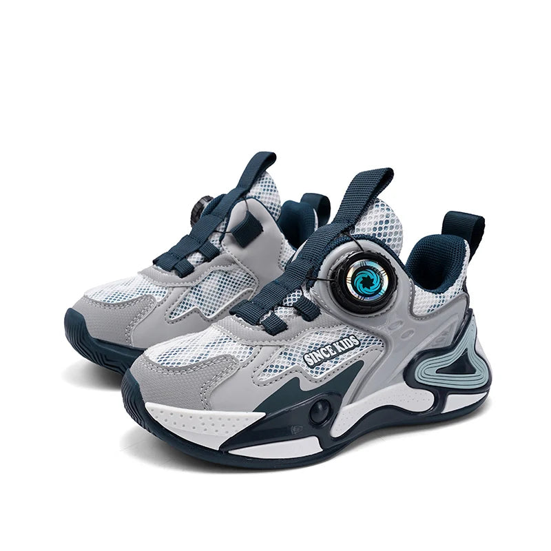 Children Fashion Sneaker Boys Casual Shoes Leather Flat Student Walking Shoes Outdoor Girl Basketball Sports Footwear