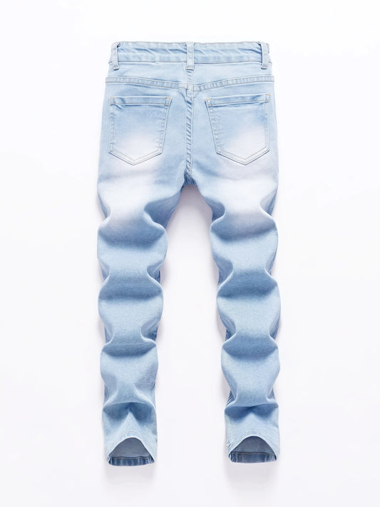 1PC Men's wide pants Brushed jeans Wide jeans Y2K New Rocks jeans buggy black hip-hop pants