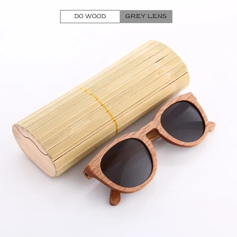 Men bamboo Wood Sunglasses Women Retro Vintage Polarized zebra Wooden Glasses Oculos De Sol Square Summer Goggle paper box