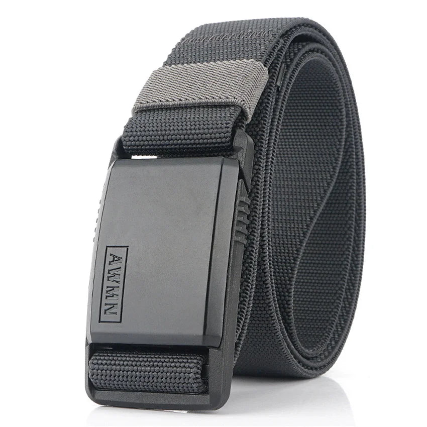 2026 New Fashion Nylon Belt Magnetic Buckle Adjustable Belts For Men Elastic Belts High Quality Wear-resistant Training Belt