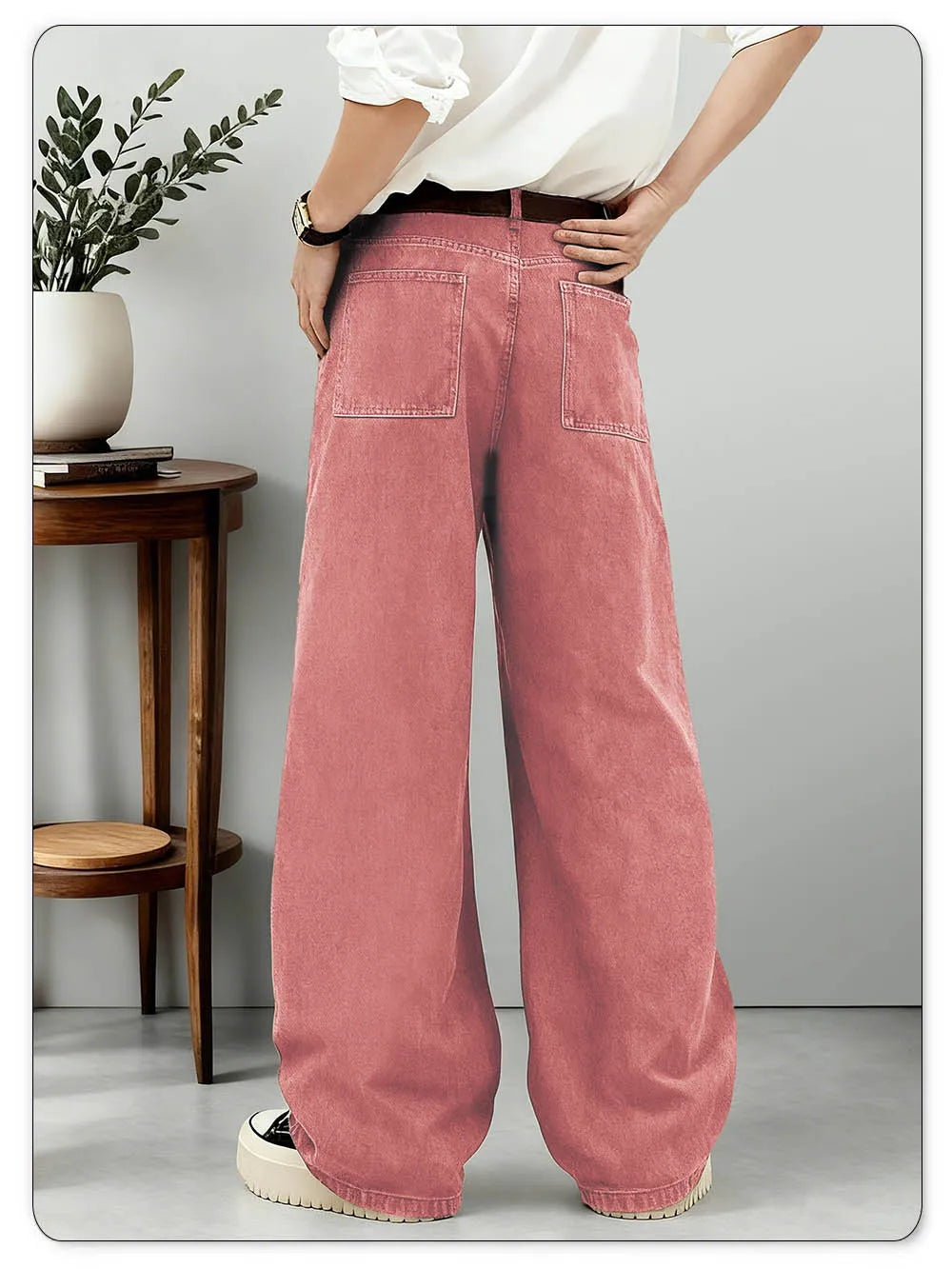 American Men's Retro Brown Ultra Baggy Wide Leg Jeans Street Casual Embroidery Oversized Men's Clothes Unisex Denim Pants
