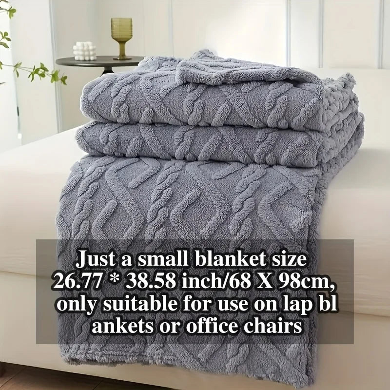 Luxury Plush Fleece Blanket, Ultra Soft Warm Light Beige Throw for Bed & Couch, Cozy French Style Bedding, Machine Washable