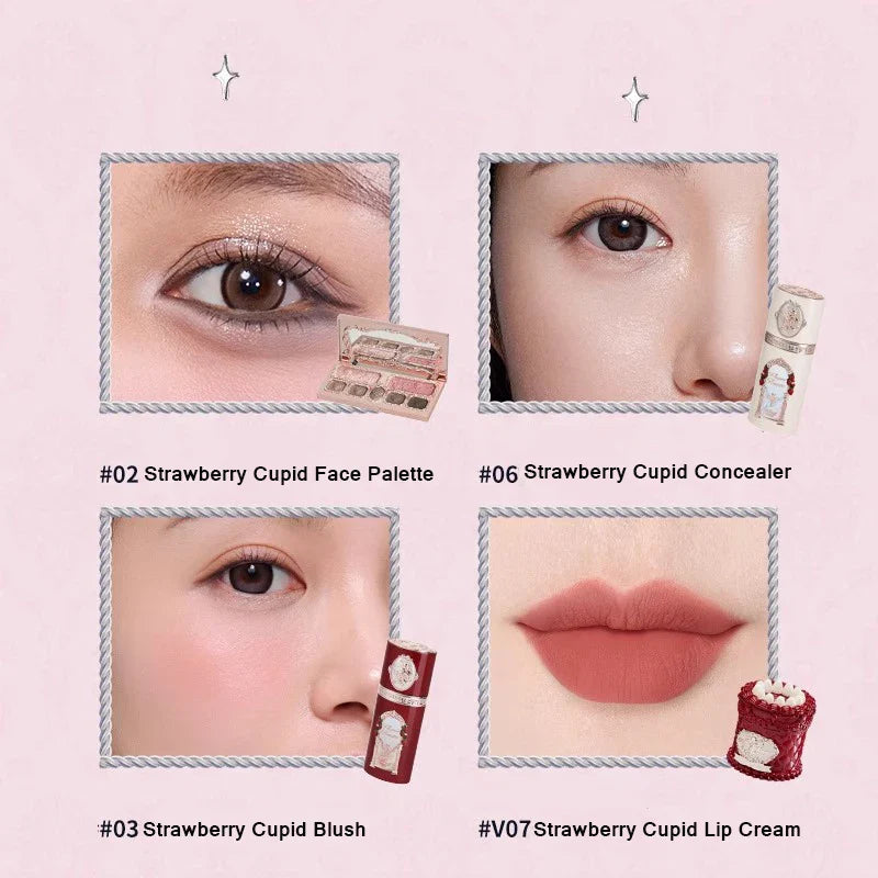 Little Angel Collection Makeup Gift Box Eyeshadow Blush Cream Matte Lipstick Highlighter Full Kit All In One