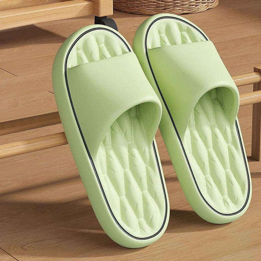 Fashion Summer Cartoon Home Shoes Non-slip Soft Slides Lithe Comfort Sandals Men Women Couple Slippers Trendy Slippers