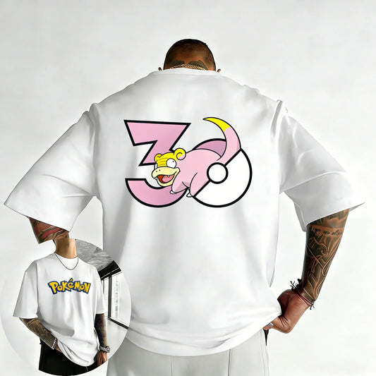 30th Anniversary Slowpunk Printed T-shirt Summer New Men's and Women's Loose Casual Hip Hop Trendy Short Sleeve Top