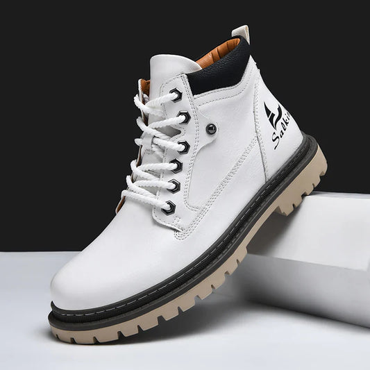 Handmade Men Boots Ankle Winter Leather Shoes Autumn Outdoor Hiking Boots Sneakers Hombres Botas High Top Footwear Anti Slip