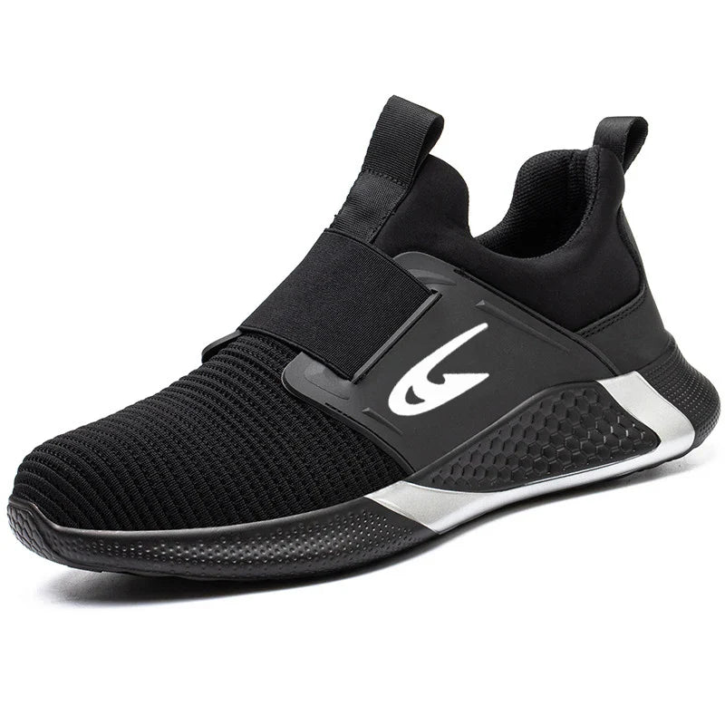 Steel Toe Anti-Puncture Men's Work Shoes Men's Safety Shoes Lightweight Slip Resistant Shoes Man Breathable Comfortabl Sneaker
