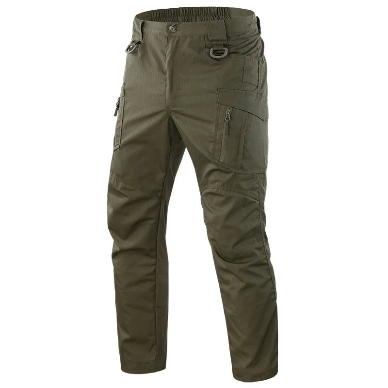 Men City Pants Cargo Trousers Multi-pocket Waterproof Wear-resistant Casual Training Overalls Fat Cargo Quick Dry Pants