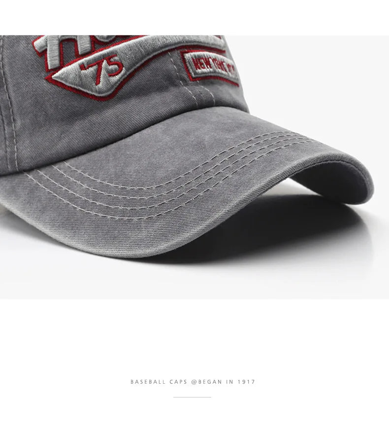 Women Men Baseball Cap Fashion Letter Embroidery Snapback Hat Vintage Washed