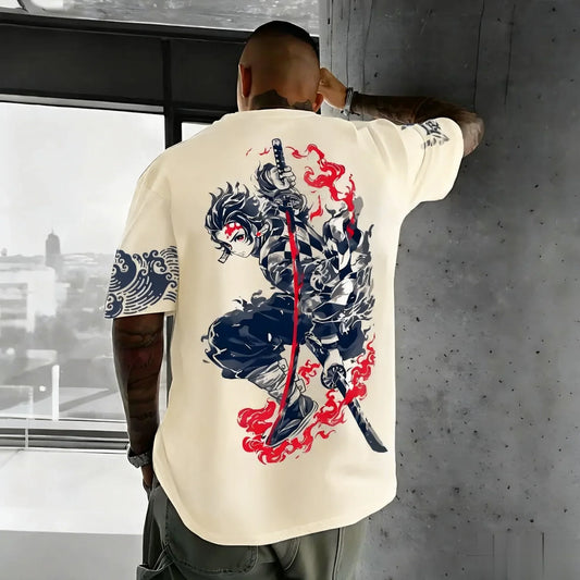 Demon Slayer Anime Graphic T Shirt Man Women Short Sleeve Tee Cotton Streetwear Casual Tops Summer Oversized Fashion Y2k Unisex