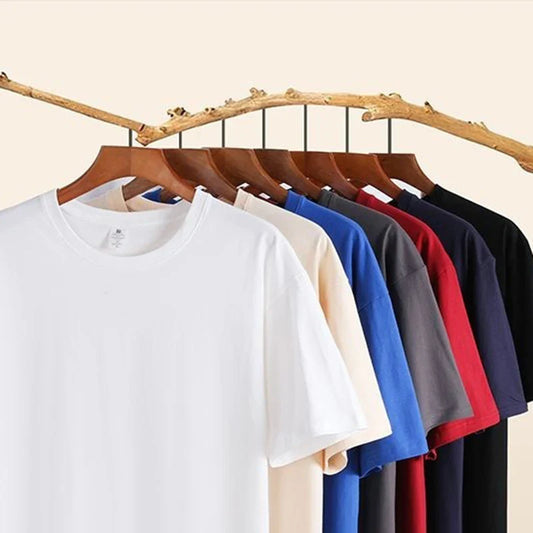Summer 100% Cotton Oversized T shirts for Women Men Brown Casual Female Korean Streetwear Tees Unisex Basic Solid Young Cool Top