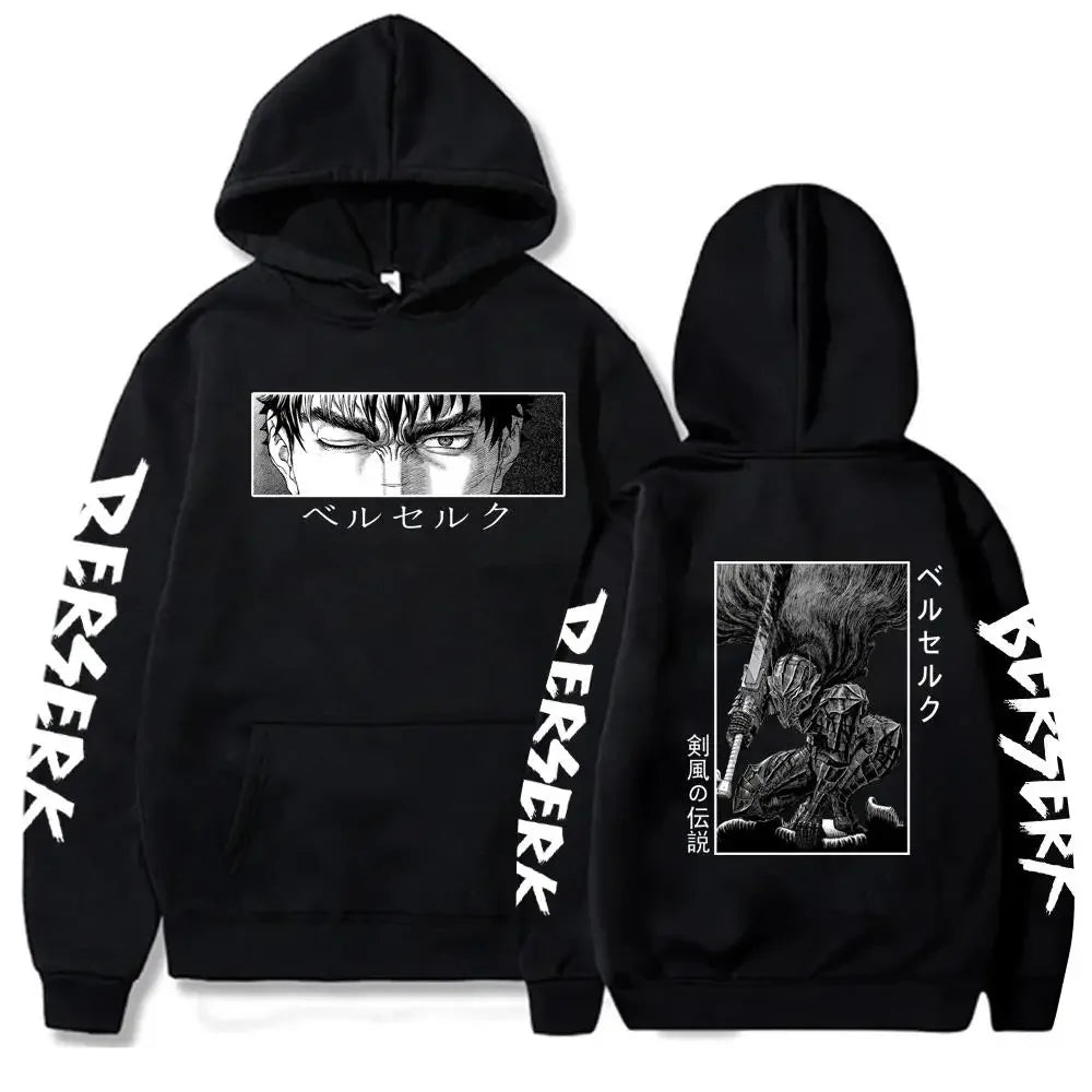 Hoodies, men's and women's printed long sleeved streetwear, Japanese hoodies, fleece loose and soft clothing