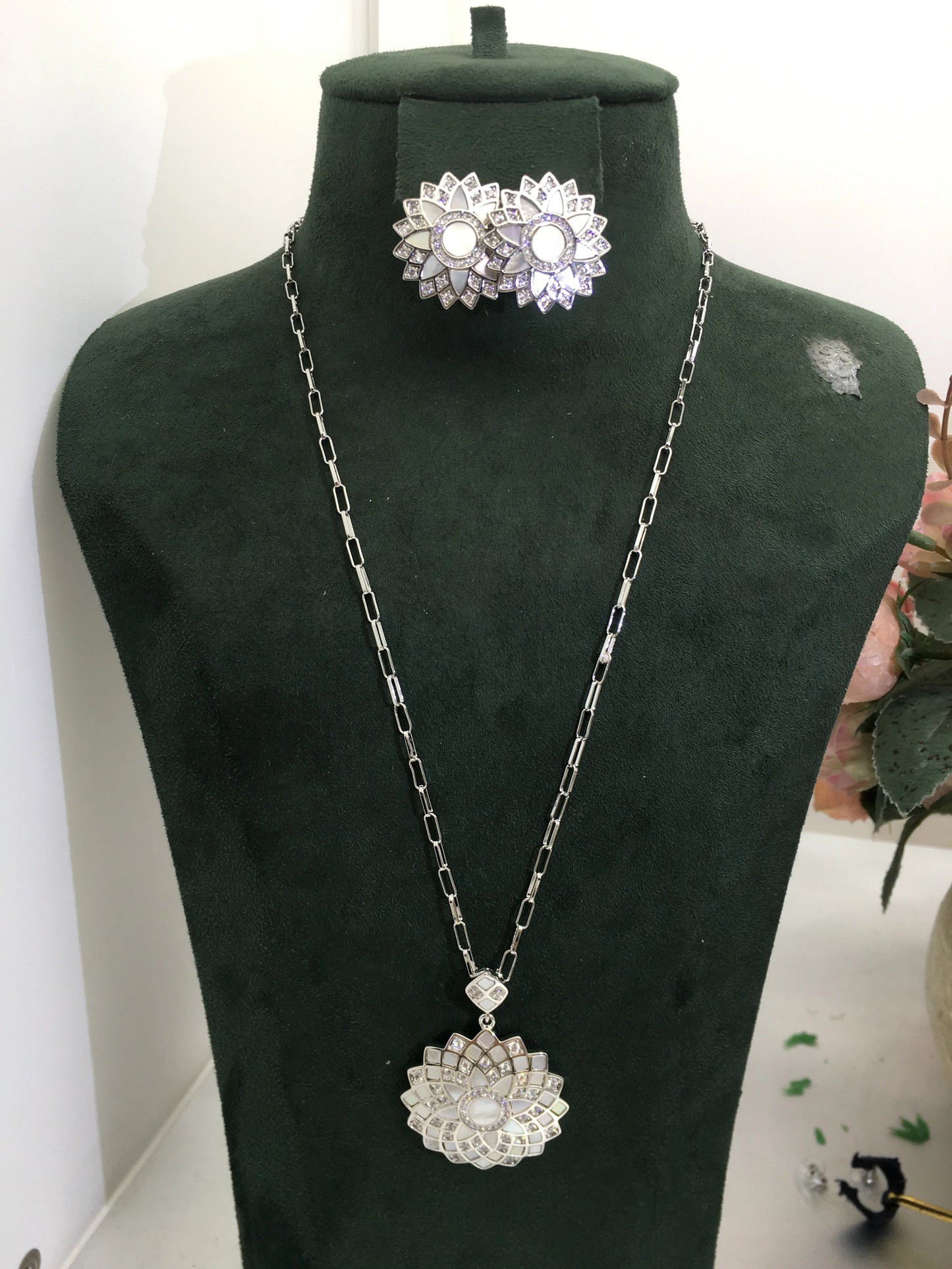 Trendy Fashion2PCS Luxury Waterdrop Indian Jewelry Sets For Women Wedding Party Indian Dubai Bridal jewelry Set