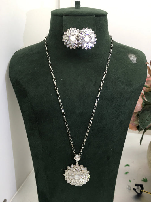 Trendy Fashion2PCS Luxury Waterdrop Indian Jewelry Sets For Women Wedding Party Indian Dubai Bridal jewelry Set