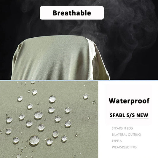SFABL 5XL Summer Quick Dry Hiking Pants Men Stretch Waterproof Tactical Pants Zipper Pockets Trousers Lightweight Fishing Pants