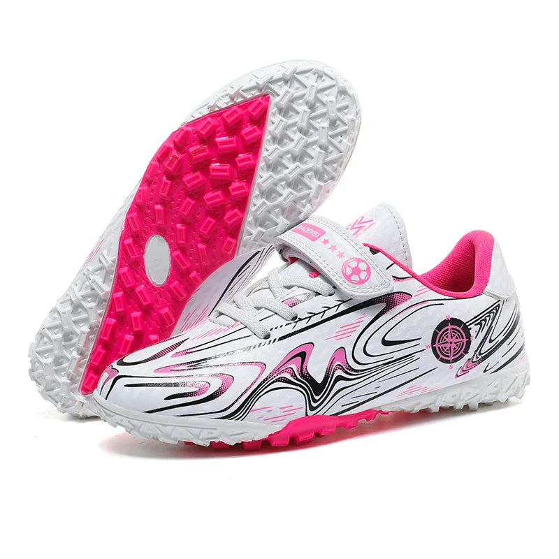 Kids Soccer Cleats Football Shoes Non Slip Breathable Lightweight Training Sneakers Boys Girls Children Football Match Boots