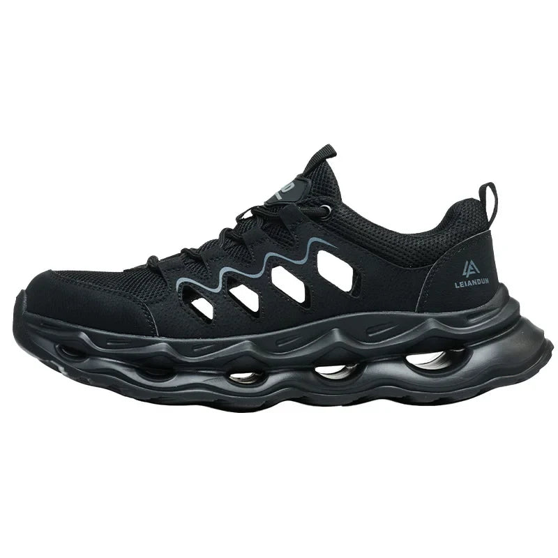 Men's Summer Breathable Safety Shoes Anti-smash Puncture-Proof Work Sneakers Fashion Footwear Comfortable Work Boots