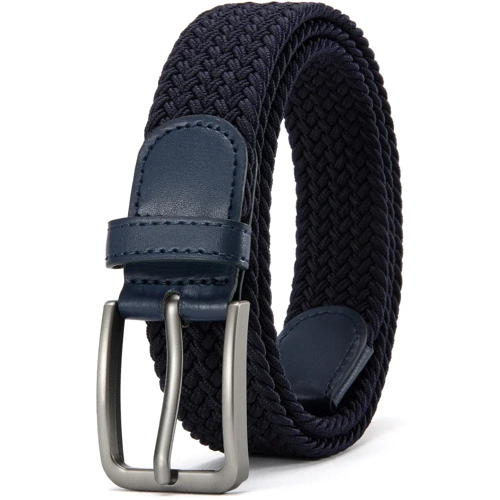 Men's Elastic Belts Unisex Casual Woven Belt for Men Outdoor Rock Climbing Training Work Belt with Jeans Belt of Women 115cm