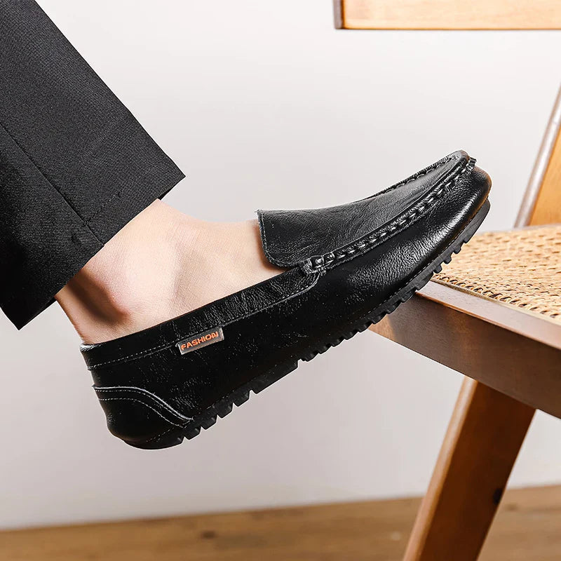 Men's Summer Breathable Summer Leather Shoes Casual Fashion Single Shoes